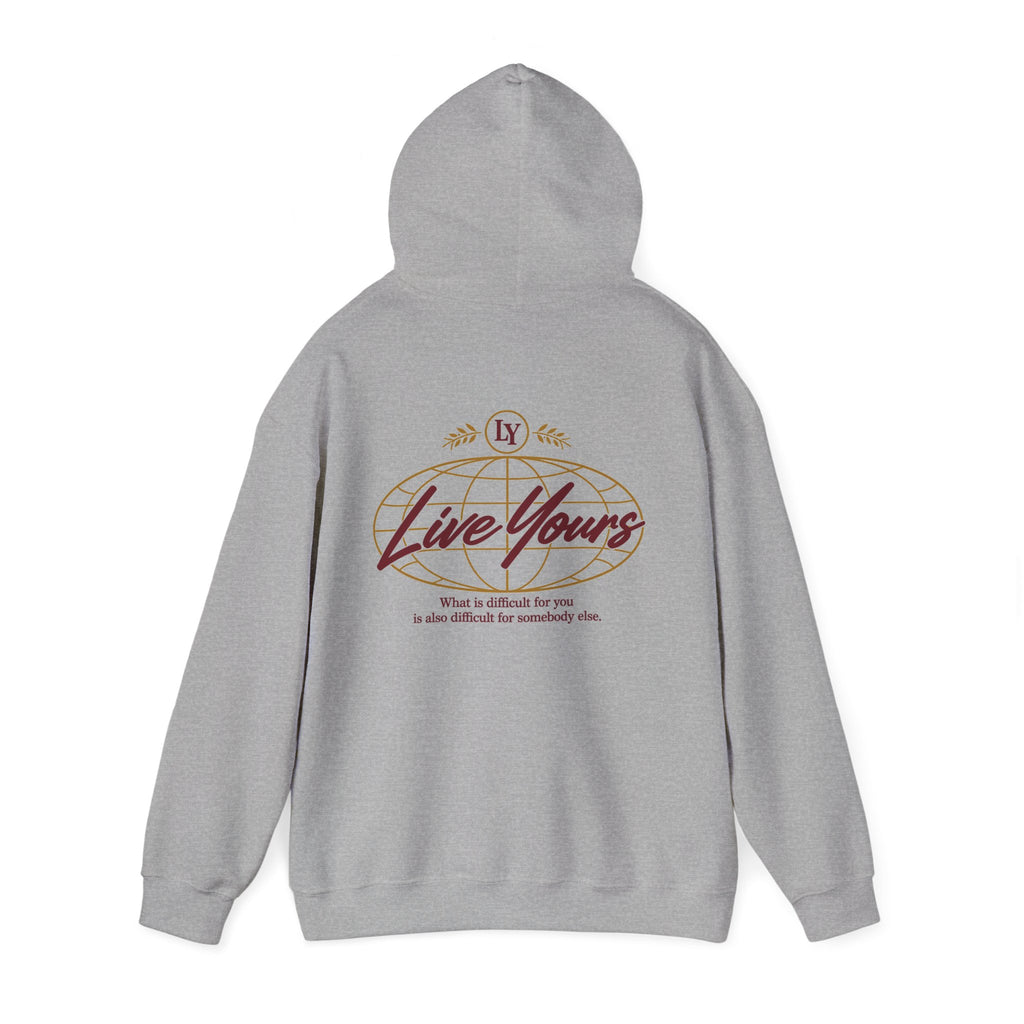 Live Yours Signature Globe Hoodie – Unisex Pullover Sweatshirt